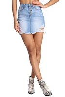 Oh My Button Up Jean Skirt