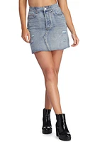 Distressed Diva Jean Mini Skirt