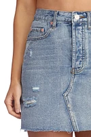Distressed Diva Jean Mini Skirt