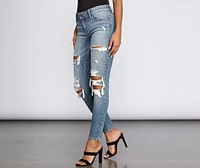 Josie Mid Rise Skinny Jeans