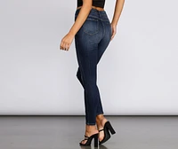 Jude Mid Rise Skinny Dark Denim Jeans