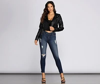 Jude Mid Rise Skinny Dark Denim Jeans