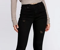 High Rise Skinny Cropped Jeans