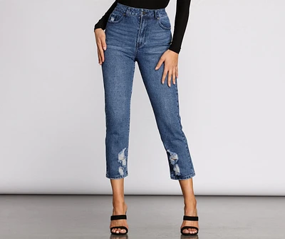 High Rise Straight Leg Jeans