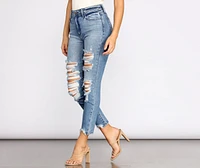 Rise Up Distressed Skinny Jeans