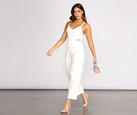 Do It All Strap Open Back Denim Jumpsuit