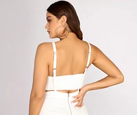 Do It All Strap Open Back Denim Jumpsuit