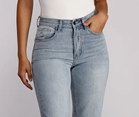High Waist Cropped Denim Jeans