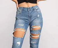 Edgy Appeal Mid Rise Cropped Skinny Jeans