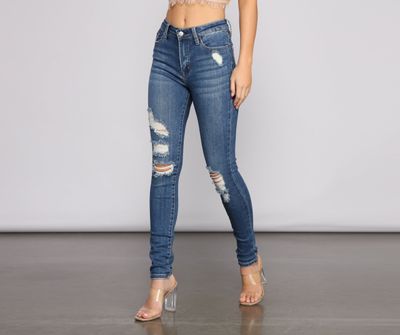 On the Rise Super High Waist Skinny Jeans