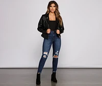 So Extra High Rise Destructed Skinny Jeans