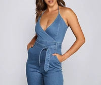 Denim Diva Halter Jumpsuit