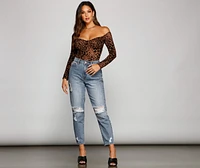 Ella High-Rise Destructed Cropped Jeans