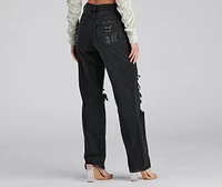 Distressed, But Well Dressed Boyfriend Jeans