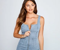 Retro Babe Zip-Front Jumpsuit