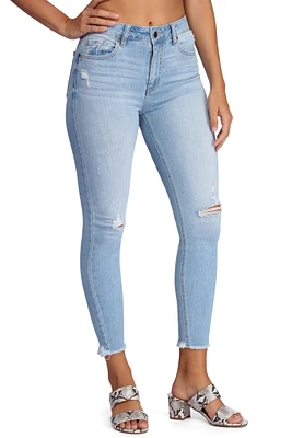 Clara High Rise Frayed Hem Jeans