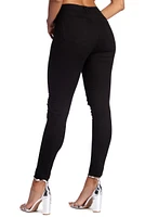 Distressed Knee Skinny Jeans