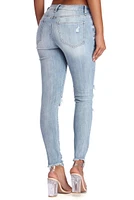 On The Rise Destructed Skinny Jeans