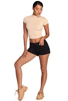 Low Rise Distressed And Cuffed Jean Shorts