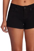 Low Rise Distressed And Cuffed Jean Shorts