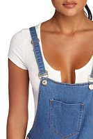 Girl Next Door Cuffed Overalls