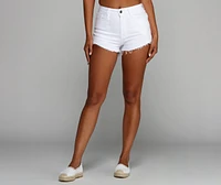 High Gear Frayed Denim Shorts