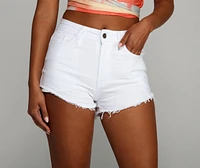 High Gear Frayed Denim Shorts