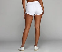 High Gear Frayed Denim Shorts