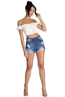 Keeping It Real Denim Shorts