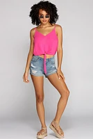 Swing My Way Denim Shorts