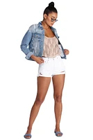 Crowd Pleasing Distressed Shorts