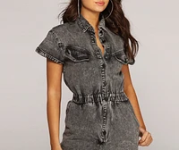 Nostalgia Acid Wash Romper