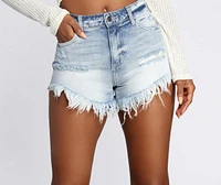 Distressed Diva Denim Shorts