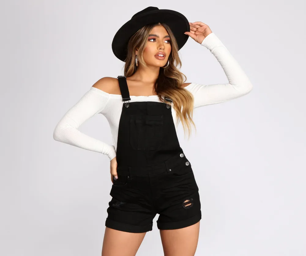 Thigh Length Faded Ladies Shorts Denim Dungaree at Rs 250/piece in Delhi