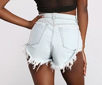High Waist Destructed Cut Off Shorts