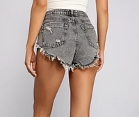 Taking It Easy High Rise Cut Off Shorts