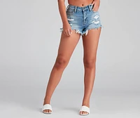On The Rise Cutoff Denim Shorts