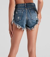 Taking It Easy High Rise Cut Off Shorts