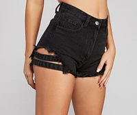 Second Look Bar Strap Cutoff Shorts