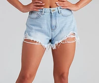 Reese High-Rise Cut-Off Denim Shorts by Windsor