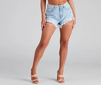 Reese High-Rise Cut-Off Denim Shorts by Windsor