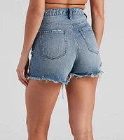 Reese Extra High Waist Cutoff Denim Shorts by Windsor