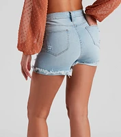 Chloe High Rise Distressed Denim Shorts By Windsor