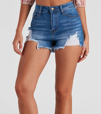 Remy High Rise Cut Off Denim Shorts By Windsor