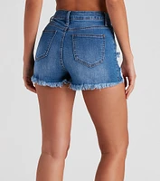 Remy High Rise Cut Off Denim Shorts By Windsor