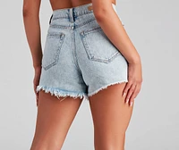 Damsel Distress High-Rise Mom Shorts