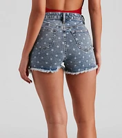 Remy Star Print Denim Shorts by Windsor