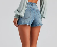 Denim Cutie High Rise Mom Shorts