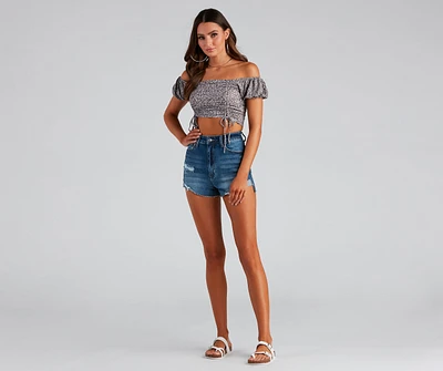 On A Roll Denim Mom Shorts