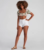 Edgy Fab High Waist Denim Shorts